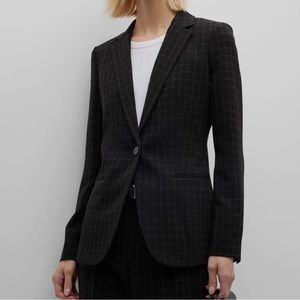 Theory Checked Crepe Full Suit (Blazer and Pants)